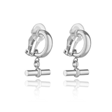 T-Bar Clip-On Hoop Earrings
