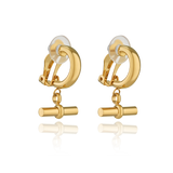T-Bar Clip-On Hoop Earrings