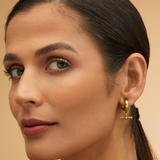 T-Bar Clip-On Hoop Earrings