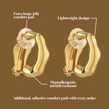 Bamboo Clip-On Hoop Earrings
