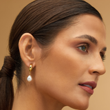 Pearl Clip-On Hoop Earrings