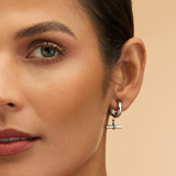 T-Bar Clip-On Hoop Earrings